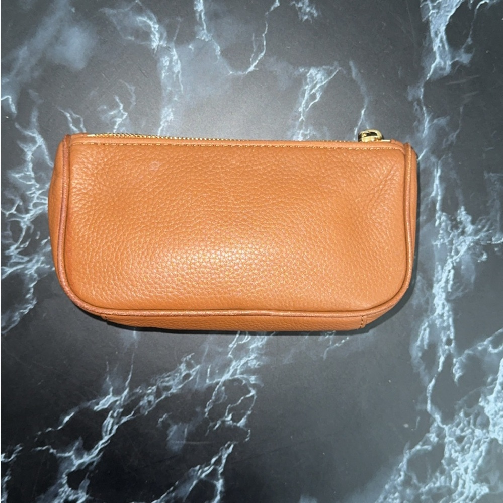 Michael Kors Clutch Makeup Leather Bag with Gold Accents AUTHENTIC - Picture 8 of 12